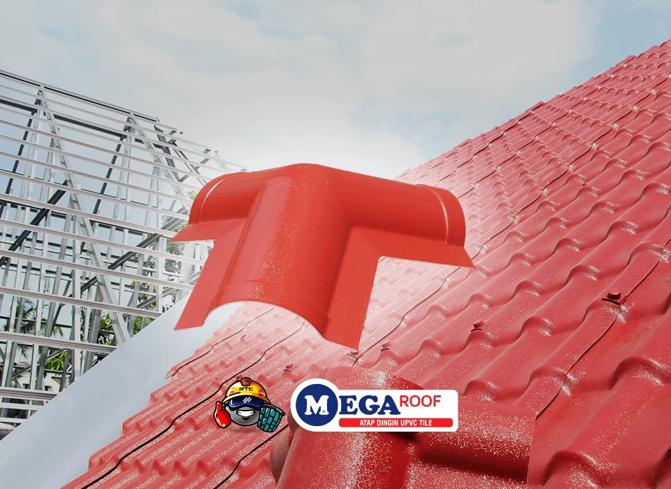 Nok Samping Tiga Atap uPVC Mega Roof Produk RTC